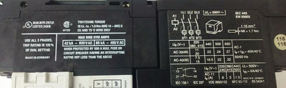 ALLEN-BRADLEY STARTER 190-MN, 190-P010, 190-A40, 190-A11, 199-FSMA1, 120V COIL