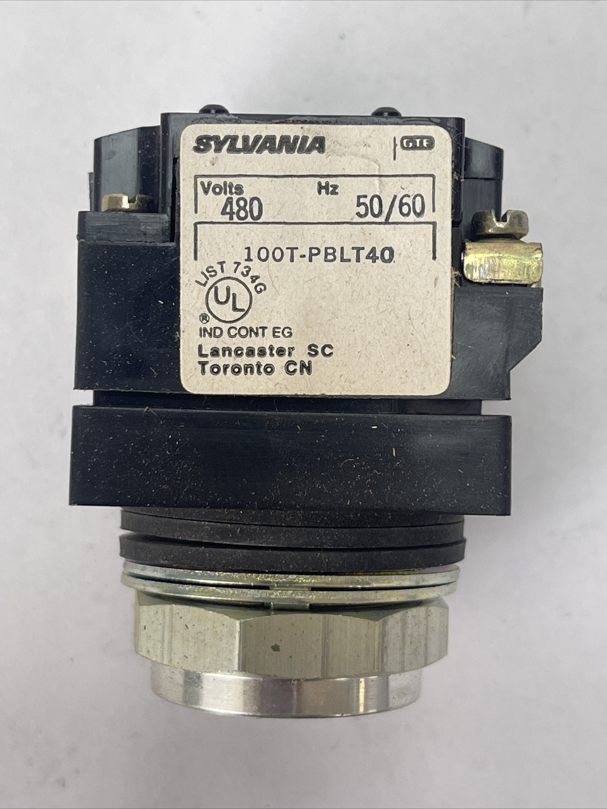 SYLVANIA CLARK BUL. 100T PBLT40 ILLUMINATED PUSHBUTTON 480V 50/60HZ