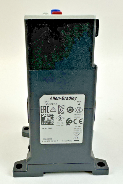 Allen Bradley 193-1EFGP E100 20-100A Overload Relay Ser. A