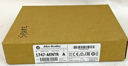 ALLEN BRADLEY 1747-AENTR ETHERNET/IP  COMMUNICATIONS MODULE FW:2.002 VER.07