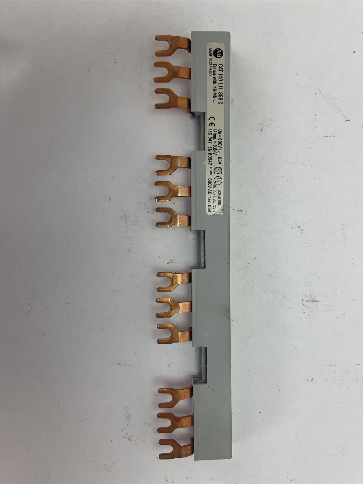 ALLEN BRADLEY 140-L11 COMMON TERMINAL LINK 65A 600VAC SER C (LOT OF 4)