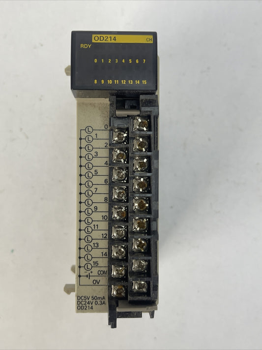 OMRON CQM1-OD214 OUTPUT UNIT 5-24VDC 0.3A/POINT 4.8A/UNIT
