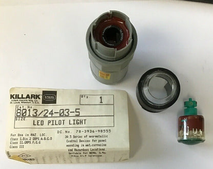 KILLARK 8013/24035 LED PILOT LIGHT GREEN 110/127VAC 30.5 SERIES