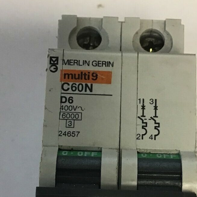 MERLIN GERIN MULTI9 C60N D6 CIRCUIT BREAKER 400VAC
