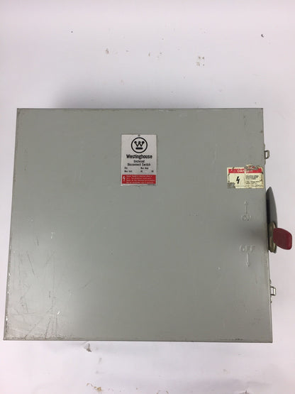 WESTINGHOUSE RDSN6030 SWITCH MAX AMP 30 MAX VOLT 600AC 250DC TYPE 3R RAINPROOF