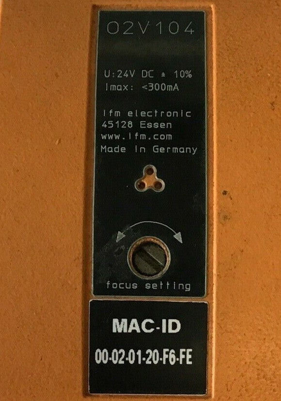 IFM 02V104 OBJECT INSPECTION SENSOR 24VDC