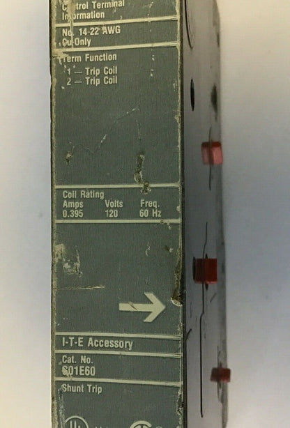 SIEMENS S01E60 SHUNT TRIP 0.395A 120V 60HZ