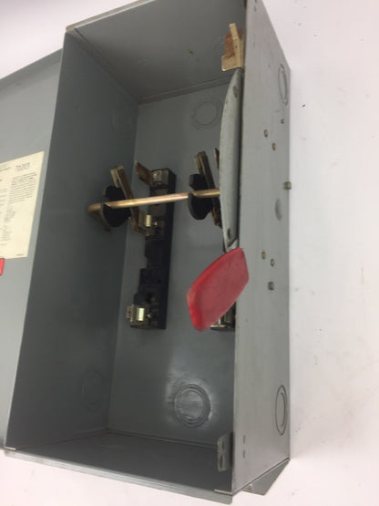 WESTINGHOUSE GFN323N SAFETY SWITCH 240 VAC 100 AMP TYPE 1 ENCLOSURE INDOOR
