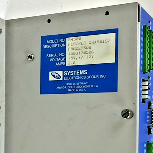 SYSTEMS ELECTRONICS GROUP M4500 PLS/PLC CHASSIS/PROCESSOR 2.0AMP