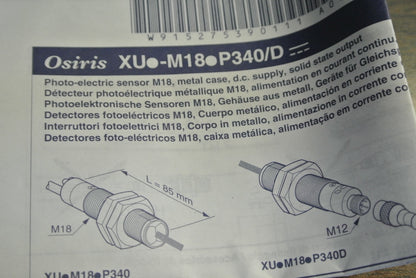 TELEMECANIQUE XU2 M18PP340D PHOTOELECTRIC SENSOR 12...24VDC - NEW SURPLUS