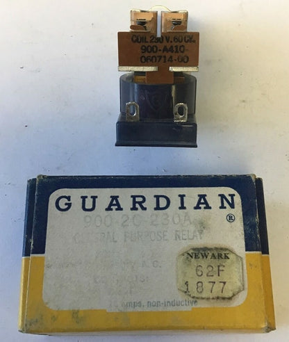 GUARDIAN 900-A410-060714-00 RELAY 230VAC 60CY SERIES 900 ***LOTOF2***