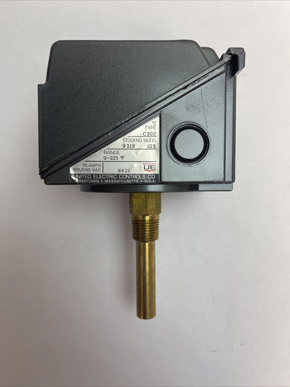 UNITED ELECTRIC CONTROLS C302 9319 103 R 0 10 225 F TEMPERATURE CONTROL 15A 125/