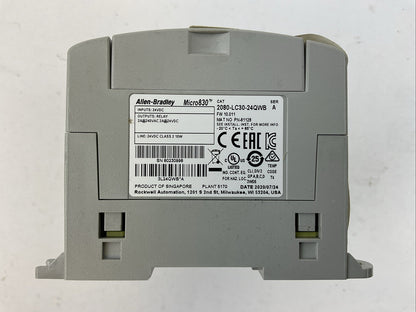 ALLEN BRADLEY 2080-LC30-24QWB SER A FW 10.011 CONTROLLER