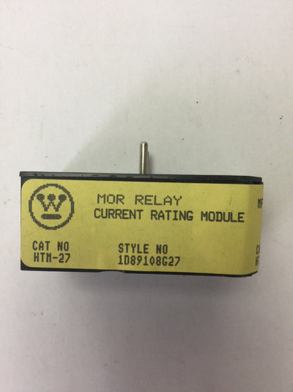 WESTINGHOUSE HTM-27 MOR RELAY CURRENT RATING MODULE MODEL B HEATER MODULE