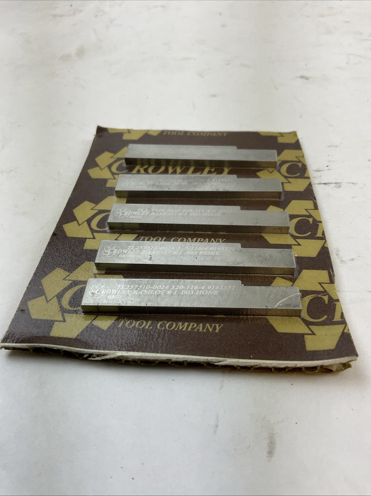 CROWLEY TL257510-0024 320-116-4 #145351 RAMLOT #1.003 HONE TOOL BLADE (LOT OF 5)