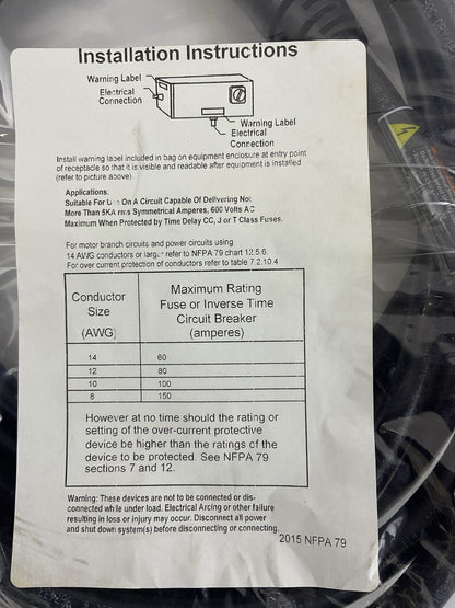 RKMC 42-4M/S4000 Power Cordset – Connection Cable