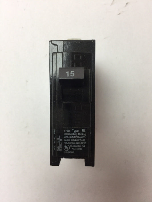 ITE B115 CIRCUIT BREAKER 120/240VAC 15AMP 1 POLE TYPE BL (LOT OF 8)