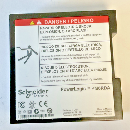 SCHNEIDER ELECTRIC PM8RDA REMOTE DISPLAY ADAPTER H/W:B1 F/W:2.4 POWER LOGIC