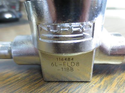SWAGELOK / NUPRO 6L-ELD8-11BB GAS DIAPHRAGM SHUT-OFF VALVE, 316SS BODY