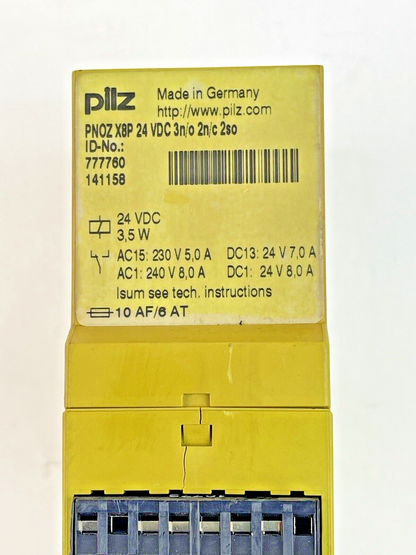 PILZ - PN0ZX8P 24VDC 3n/o 2n/c 2so - SAFETY RELAY - 24VDC, 3.5 W