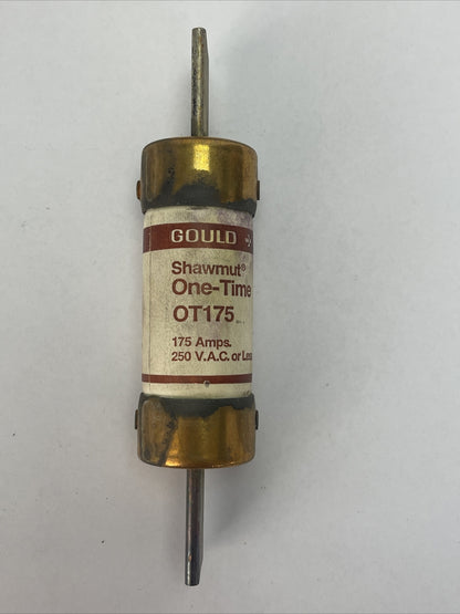 GOULD SHAWMUT OT175 ONE-TIME FUSE 175AMPS 250VAC (LOT OF 3)