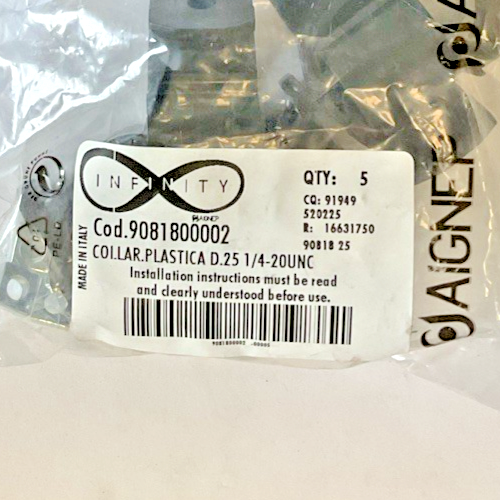 AIGNEP COD.9081800002 NYLON TUBE HANGER C0I.LAR.PLASTICA D.25 1/4-2OUNC