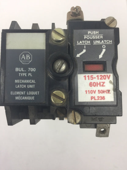 ALLEN BRADLEY 700-PL400A1 SER C AC RELAY 700-P400A1 700-PLLAI SER B PL236