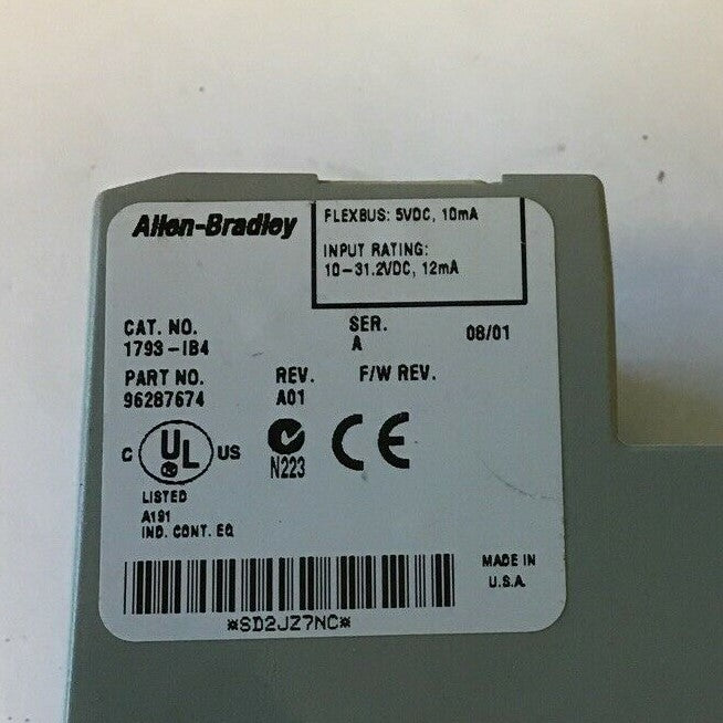 ALLEN BRADLEY 1793-IB4 SINK INPUT SER.A REV.A01