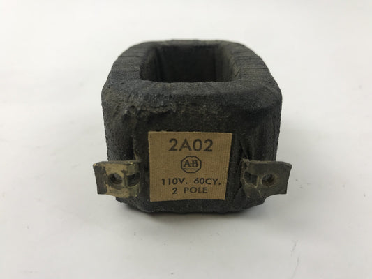Allen Bradley 2A02 Coil 110 V 60 CY 2 Pole Used Missing Screws.