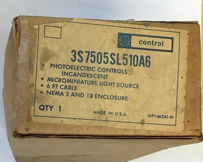 GENERAL ELECTRIC 3S7505Sl510A6 PHOTOELECTRIC CONTROLS 6FT