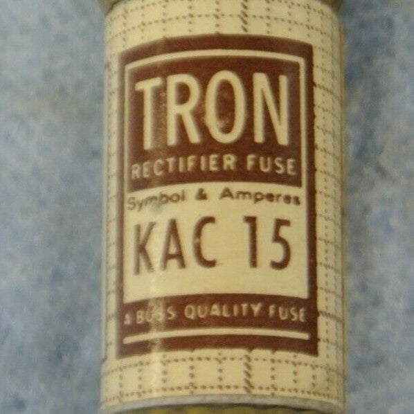 LOT of 4 / BUSS KAC15 RECTIFIER FUSE / 15A / 600V / NEW SURPLUS / KAC-15