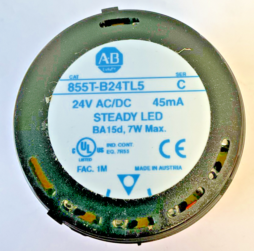 ALLEN BRADLEY 855T-B24TL5 STEADY LED LIGHT SER.C 45MA 7W