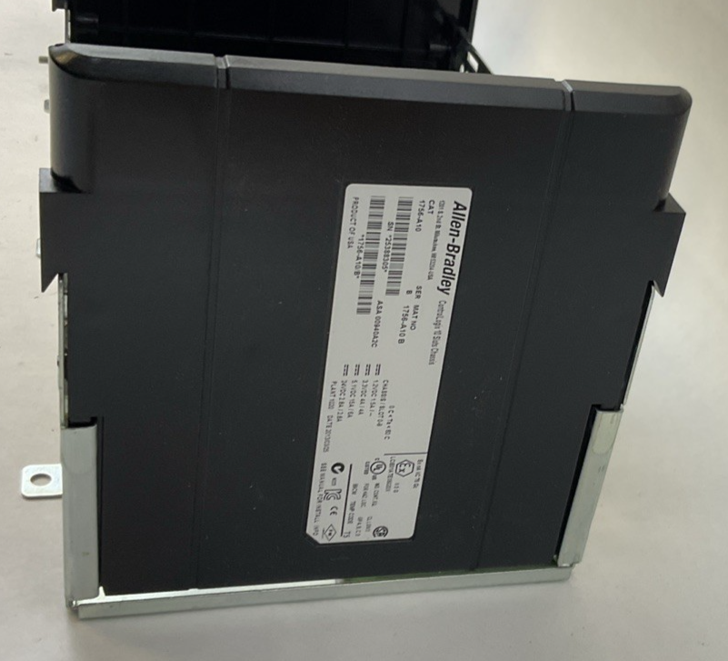 ALLEN BRADLEY 1756-PA75/B POWER SUPPLY *NO COVER*W/ 1756-A10 10 SLOT RACK