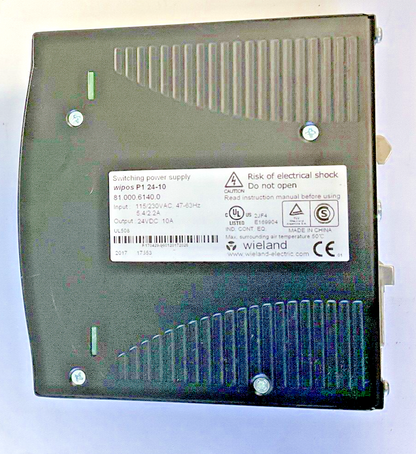 WIELAND WIPOS P1 24-10 POWER SUPPLY 24V 10A