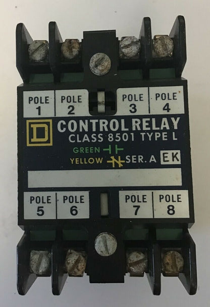SQUARE D 8501 LO-80 AC MAGNETIC RELAY SER.A 120-60/110-50