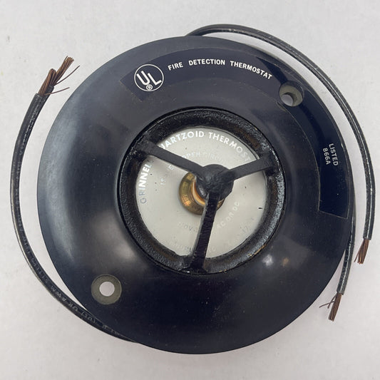 GRINNELL QUARTZOID THERMOSTAT MODEL F 910 TEMP 175°F 250V 10A ISSUE-C OPEN CIRCU