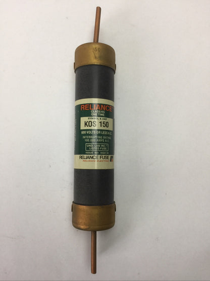 RELIANCE KOS150 CLASS K5 ONE TIME FUSE 150AMP 600VAC