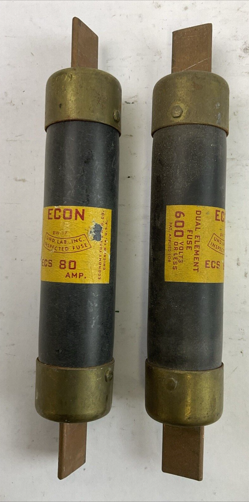 ECON ECS80 FUSE 80AMP 600V (LOT OF 2)