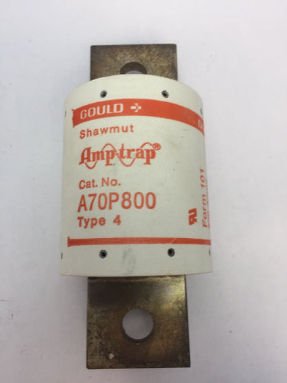 GOULD SHAWMUT AMPTRAP A70P800 FUSE 800 AMP 700 VAC TYPE 4