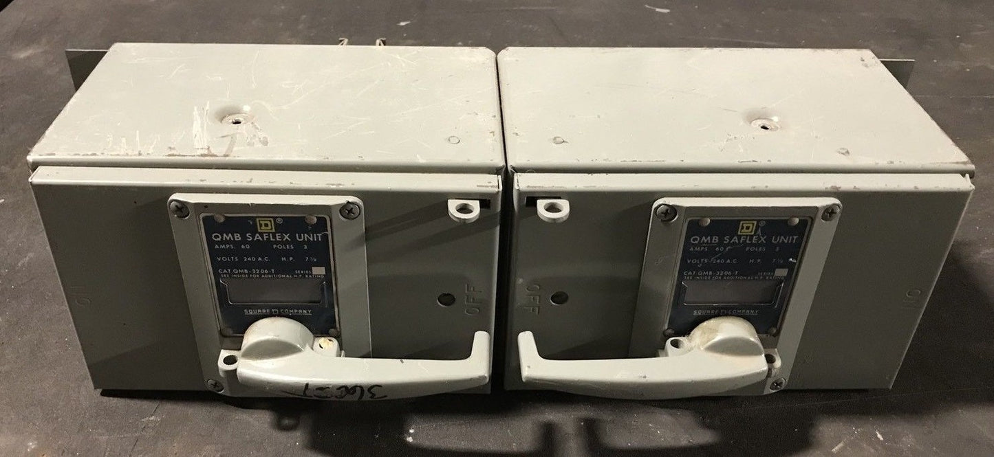 Square D QMB-3206-T Saflex Unit 60 amp, 3-pole, 240 VAC QMB3206T twin