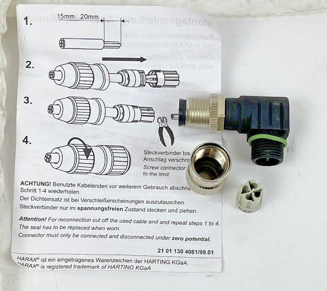 *LOT OF 2* TURCK - HAS8241-0 - EUROFAST CONNECTOR - BS8246-0