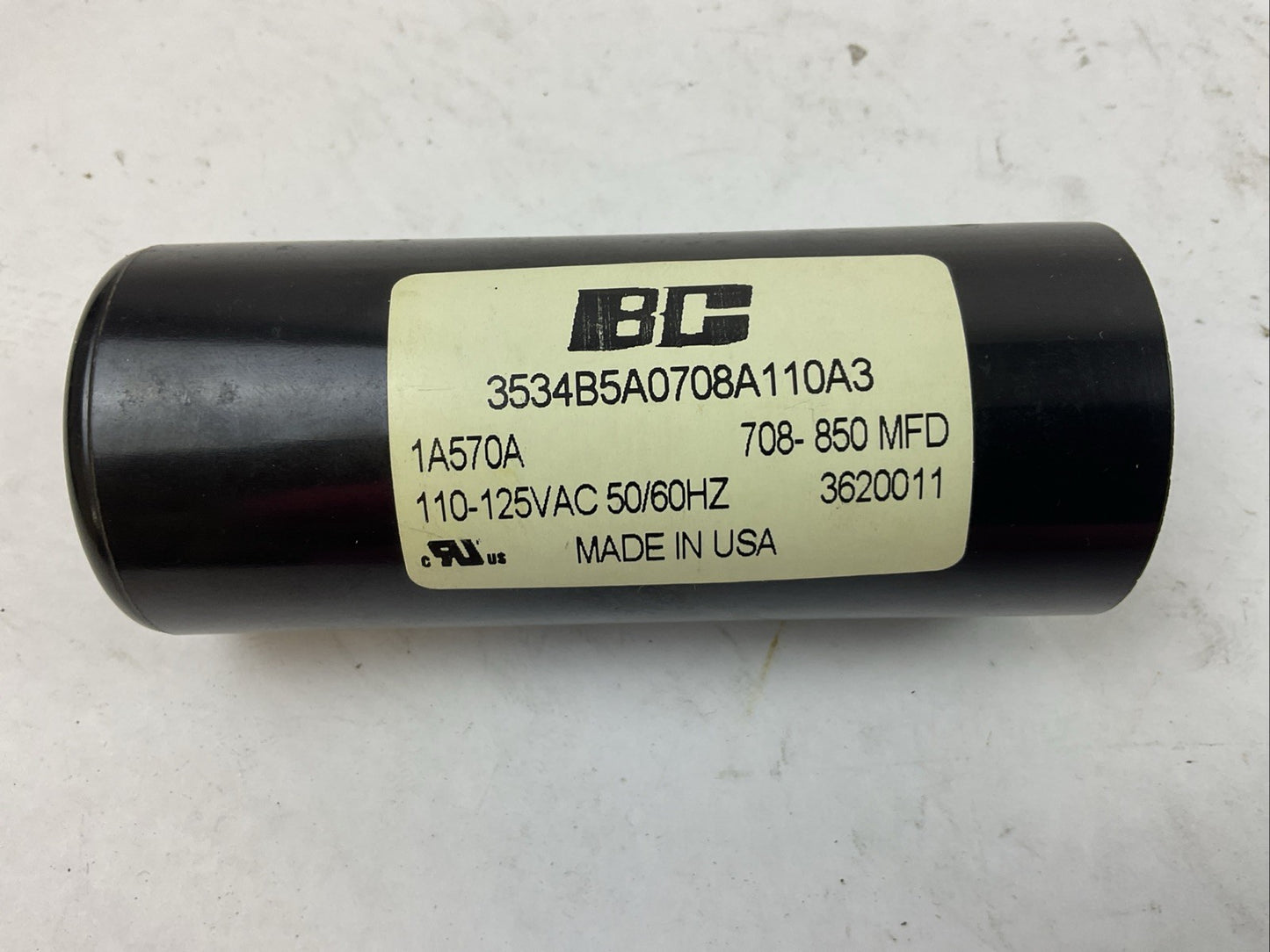 B&C 1A570A 110-125VAC 50/60HZ CAPACITOR
