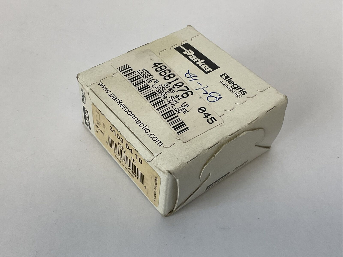 PARKER 3103 04 10 MALE RUN TEE SWIVEL PUSH-TO-CONNECT INSTANT (BOX OF 10)