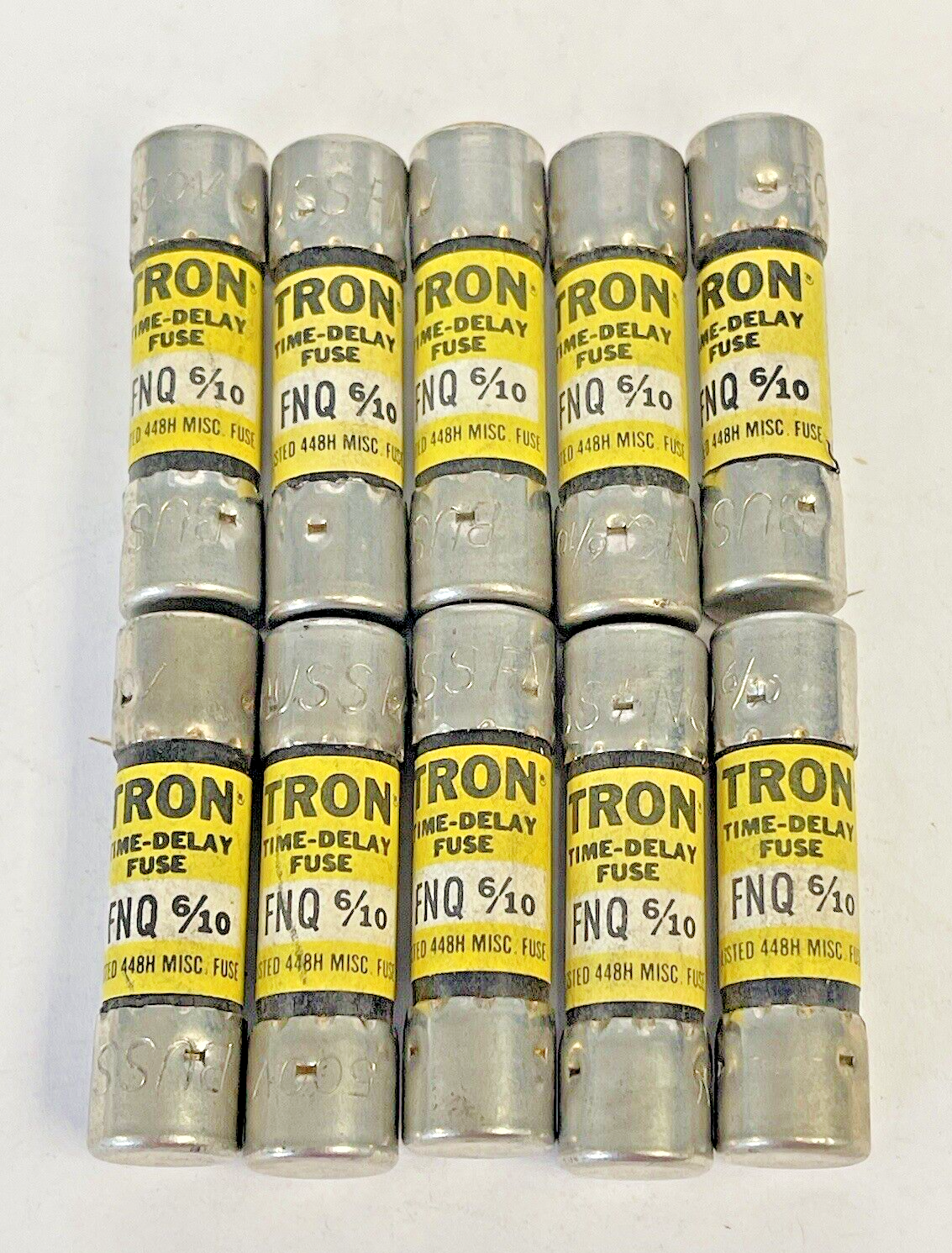 BUSSMANN - *BOX OF 10* - FNQ 6/10 - TRON TIME-DELAY FUSES, 500 VAC