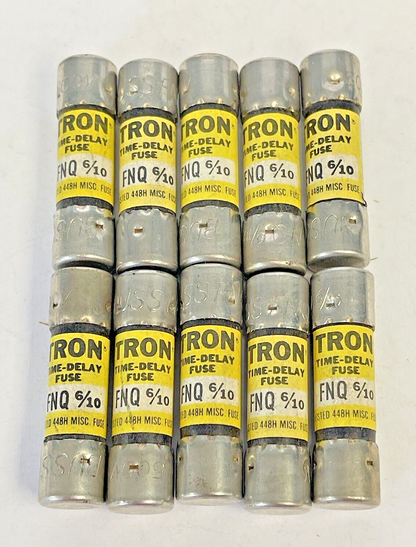 BUSSMANN - *BOX OF 10* - FNQ 6/10 - TRON TIME-DELAY FUSES, 500 VAC