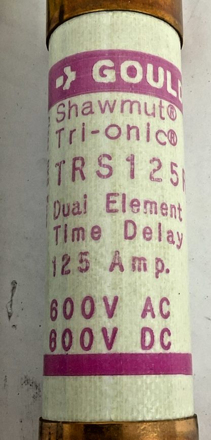 FERRAZ SHAWMUT GOULD TRS125R FUSE 125A 600V RK5