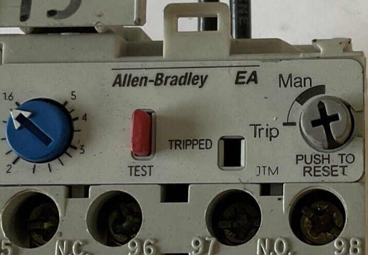 ALLEN BRADLEY 193-EA1EB OVERLOAD RELAY SER. B 1.6-5.0A TRIP CLASS 10