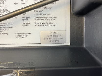 BACHARACH COMBUSTION ANALYZER / ENVIRONMENTAL MONITOR MODEL 300 120VAC 24-7053