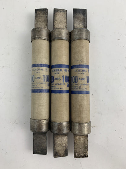 General Electric GF6B100 100A 600V Fuse "Lot of 3"