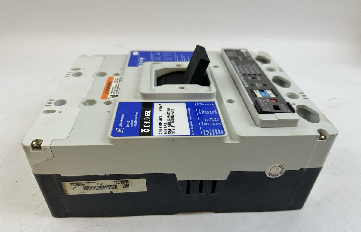 CUTLER HAMMER CHLD3250T76W 250A 600V 3P CIRCUIT BREAKER W/DIGITRIP 750 TRIP UNIT